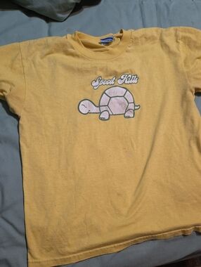 Unbranded Kids Yellow 'Speed Kills' Turtle Graphic Tee
